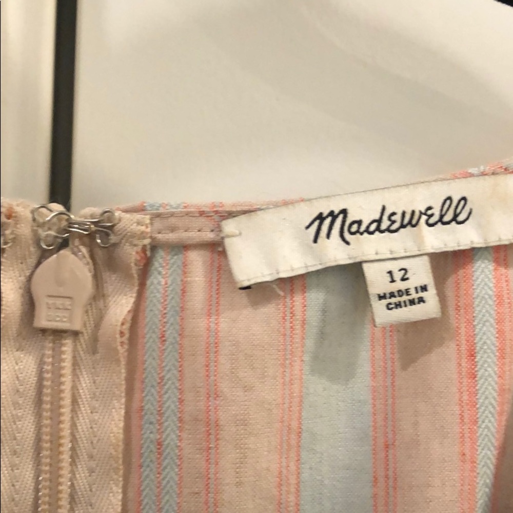 Size 12 Madewell Jumpsuit cotton pink/blue/tan - Picture 4 of 7